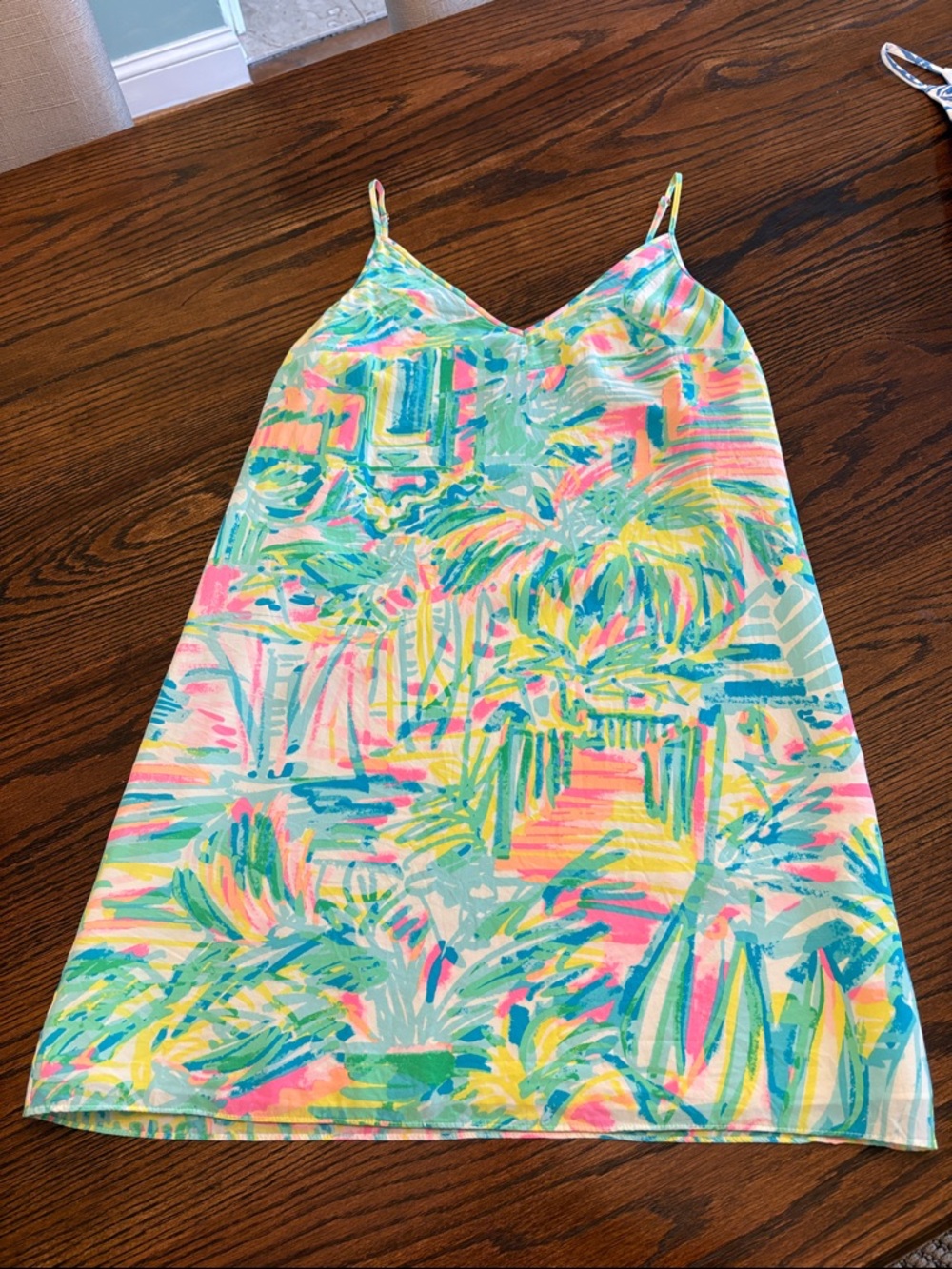 Lilly Pulitzer Pastel Tropical Print Slip Dress - Aqua, Pink, Yellow